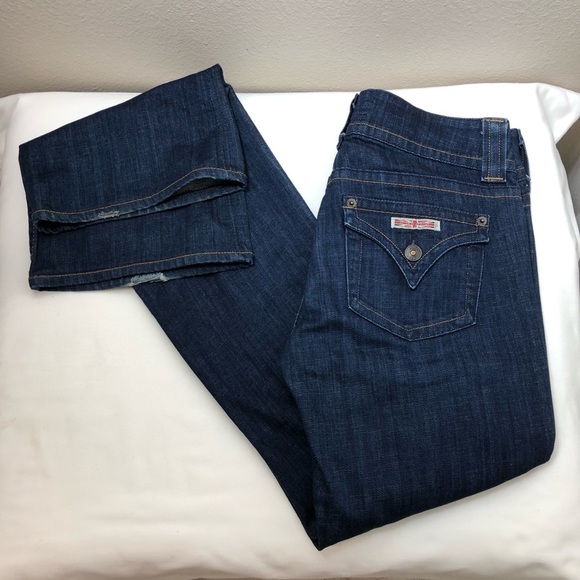 Hudson Made Usa Style W170DSX Mid Rise 2 Button Zipper Bootcut Dark Wash Jean 28 - Picture 16 of 16